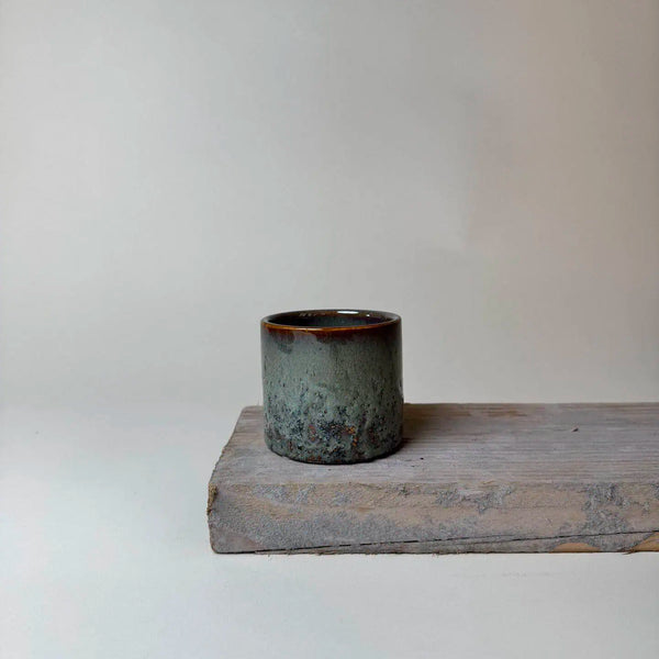 Cache-pot céramique Heva bleu vert