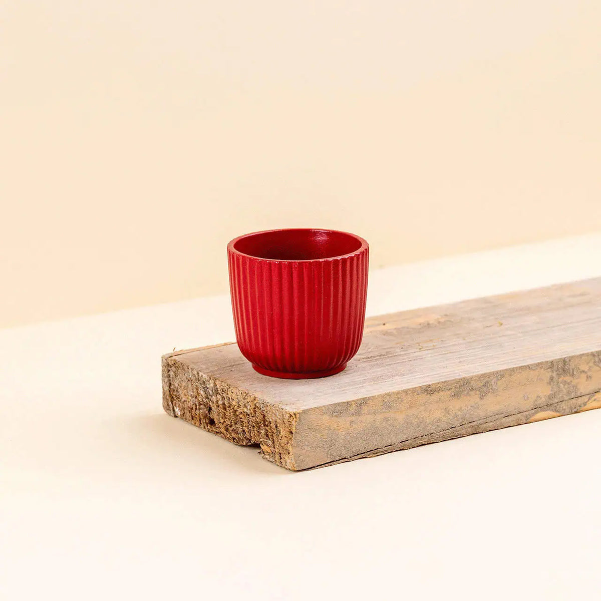 Cache-pot céramique Pyla rouge
