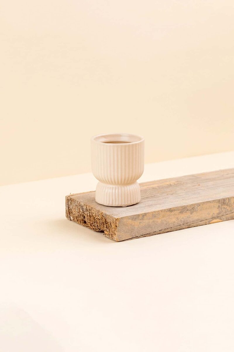 Cache-pot céramique Tania beige