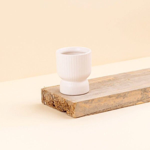 Cache-pot céramique Tania blanc
