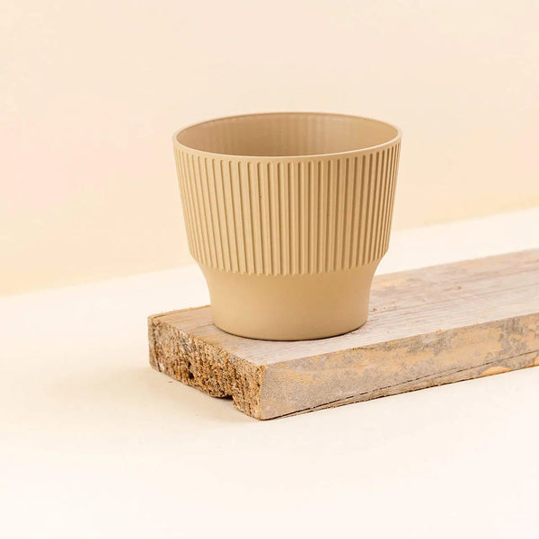 Cache-pot plastique recyclé Mini desert beige