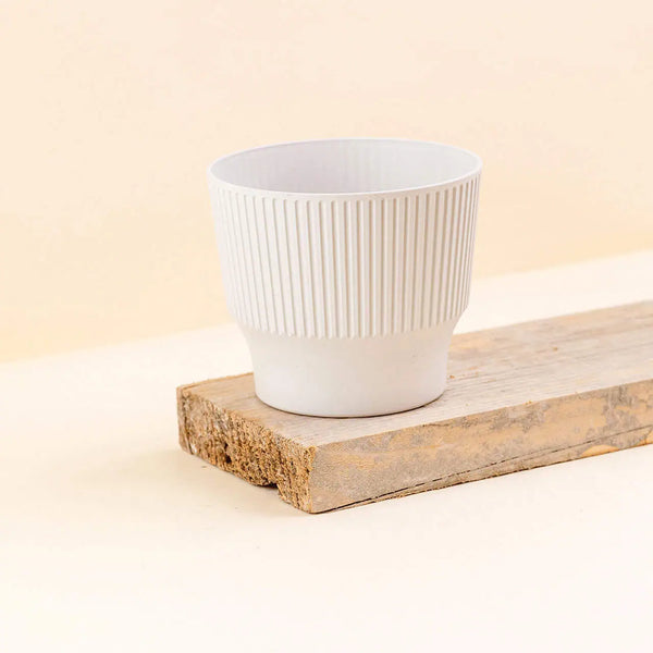 Cache-pot plastique recyclé Mini snow blanc